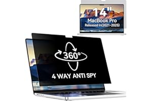 PROTESCREEN 360° Filtre de Confidentialité pour MacBook Pro 14 Pouces (2021-2025, M1,M2,M3,M4,M5),Filtre Anti Espion Protection Ecran,Laptop Privacy Screen pour Mac 14,2"