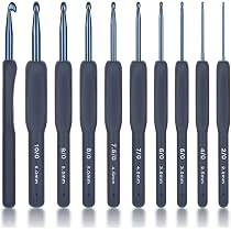 Lot De 9 Crochets à Tricoter Ergonomiques Avec Manche En Bois - Tailles 2.0 à 6.0 Mm, Pour Débutants Et Mains Sensibles