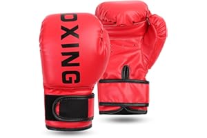 BETECK Gants d'entraînement de Boxe, Gants de Combat de Boxe, Gants de Sac de Boxe pour MMA Muay Thai Kickboxing Sparring 6OZ 8OZ 10OZ