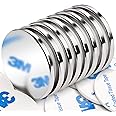FINDMAG 8 Pack Magnets, 30 x 3 mm 8 KG Pull Super Strong Magnet, Neodymium Magnets, Magnets Strong with Double-Sided Adhesive, Permanent Rare Earth Magnets for Whiteboards, Fridge, Building, Craft,DIY