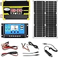 ZAIED 4000W Solar Panels Kit, Lightweight Portable Solar Inverter Kit, with 30A Solar Controller,Complete Solar Power System for Home House Shed Farm RV Boats,Black (Color : Black)