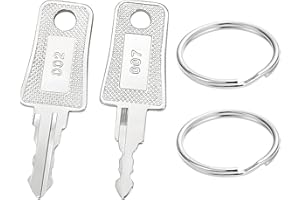 KALEXION Chiave per TSA007 TSA002 per TSA Serrature - 2 PZ Chiave Universale per TSA007 e TSA002 Lucchetti Valigia, Ideale per TSA Lucchetto Valigia Lucchetti, Portatile e Resistente con Portachiavi (Argento)