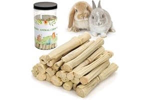 EPISKEY Bunny Chew Toys,Natural Hamster Enrichment Teeth Grind Dwarf Hamster Treats Various Flavour Guinea Pig Chews Increased Activity Sweet Bamboo Sticks