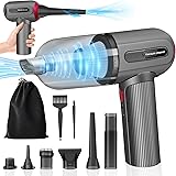 AKOFIC Aspirabriciole Senza Fili, 9000PA Aspirapolvere Auto Portatile, Aspiratore e Soffiatore 3 in 1, Mini Aspirapolvere Pot