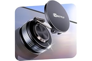 MSXTTLY Car Phone Holder Vmag-S2, 2025 Vacuum Magnetic Phone Holder for cars, Strong Suction, 360° Rotation, Foldable Design, Compatible with iPhone 17/16/15/14/13/12 & Android, Black