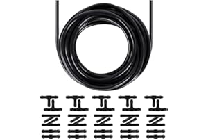 LULUDA Car Windshield Washer Hose Set 5m Rubber Universal Windscreen Wiper Hose With 30 PCS Hose Connectors Y I T Type Connect Car Water Pump And Nozzles Car Accessories Black