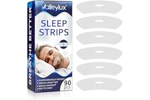 Valleylux 90 Pcs Mouth Tape(85mm), Improves Bad Habits Such As Snoring, Sleep Talk, Drooling,Etc. Tape for Sleeping Help Train Nasal Breathing, Promote Better Nighttime and Instant Snoring Relief