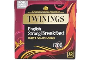 Twinings 1706 Strong Breakfast , Strong & Traditional Uk, 80 Tea Bags