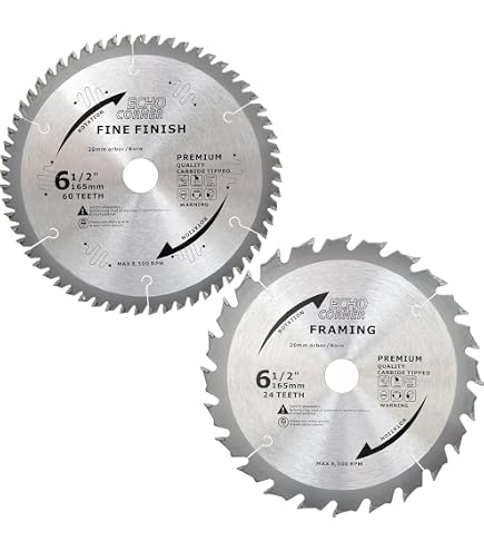 3 Lames De Scie Circulaire 165 Mm X 20 Mm – 80 Dents TCT – Pour Coupe Propre Bois, Stratifié, MDF, Plastique – Avec Bague De Réduction 16 Mm