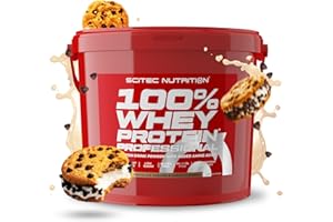 Scitec Nutrition 100% Whey Protein Professional - Amélioré avec des acides aminés supplémentaires et des enzymes digestives - Sans gluten - Sans huile de palme, 5 kg, Chocolat-Cookies & Cream