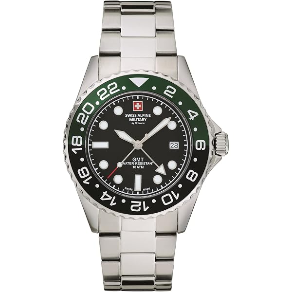 Montre Swiss Alpine Military SAM7058.1835 Quartz Homme - Boîtier Acier 44 Mm, étanche 100m