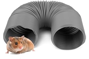 HAPIVIDA Tubo de Hámster, Túnel Extensible de Plástico para Juegos de Animales Pequeños Juguetes Divertidos Hámster Túnel para Conejillos de Indias Chinchillas Ratas y Conejos Enanos Hurones(Gris)