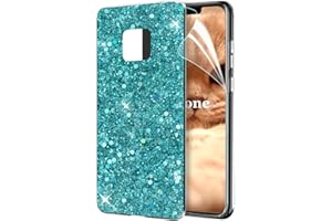 OKZone Compatible Mate 20 Pro Case [with HD Screen Protector], Bling Glitter Design Soft Gel TPU Silicone Skin Cover Anti-scratch Protective Case for Huawei Mate 20 Pro (Green)