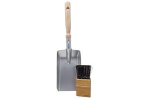 ‎WALDKRAFT WALDKRAFT Black Forest Fireplace Brush, Handy Oak Wood Fireplace Brush, Heat-Resistant Arenga Bristles, Made in Germany (Fireplace Brush + Charcoal Shovel)