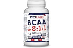 PROLABS – Bcaa Aminoacidi Ramificati Compresse 8.1.1, Amminoacidi 100% Veg con Vitamina B6, B1 e L-Leucina (8 parti) Crescita e Recupero Muscolare, Integratore Post e Pre Workout, 150 Tablet (1000 mg)