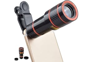 Yolistar Kameraobjektiv Kit, Handy Objektiv Linse Kit, Monokular Teleskop, Kaleidoskop Objektiv, 12X Teleobjektiv für IOS iPhone und meisten Android Smartphone (3.5×10cm)