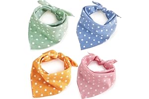 VIKRAMI LIGHTING 4 bandane per cani di taglia piccola, media e grande, bandana estiva per cani, gatti, cani, fazzoletti triangolari, sciarpa regolabile e lavabile, accessori decorativi per cani, gatti, cuccioli