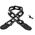 KIRVOS Sangle D’Épaule En Polypropylène Motif Tête De Mort, Sangle De Guitare Résistante Pour Guitare Électrique, Adapté pour Enfants et Adultes