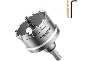 Mollom (57mm | 2-1/4'') Seghe a tazza in carburo pesante con 2 punte pilota, taglia acciaio inossidabile, acciaio dolce, ferro, rame, ottone, plastica