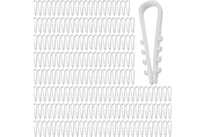 DAAIZIII 100 Stück Steckschlaufe Schlaufendübel,Schlaufendübel,Kabelschelle Spannbereich,3-13mm U-Förmiges Nylon Dübelklemmschelle,Dübel-Klemme Stecklaschen Dübel,Stecklaschen Für Kabelbefestigung (Weiß)