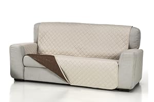 Lanovenanube - Funda sofá Acolchado Mallorca - Práctica - 3 plazas Plus - Color Beig C02