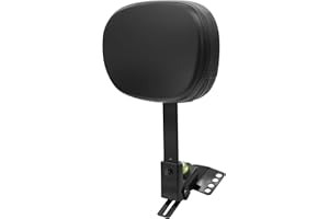 HARVARDS CHROME Adjustable Plug-in Driver Rider Backrest Custom Kit for Harley Electra Glides 1997-2023 Made Fit for Touring Models Road King Street Glide (Gloss Black)