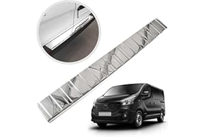 Chromemaster | Protezione paraurti Posteriore | Compatibile con Renault Trafic dal 2014- | Acciaio INOX lucido/cromato | Protezione paraurti protegge la vernice del paraurti dai graffi