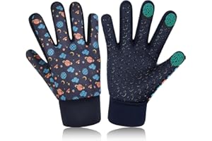 AOTOW Kid Thermal Winter Glove: Boys & Girls Warm Anti-Slip Touchscreen Mitten Children Windproof Sport Gloves for Cycling Running Hockey Ski Liner Football for Age of 6-12 Kids