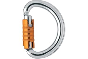 Petzl Omni Mosquetón semicírculo multidireccional, Triact-Lock, Gris