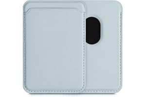 kwmobile Tarjetero compatible con Apple iPhone 15/14 / 13/12 Series - Portatarjetas magnético compatible con MagSafe de cuero sintético - negro