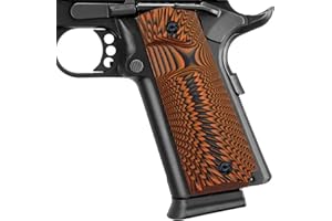 Guuun 1911 Grips G10 Full Size 1911 Grip Ambi Safety Cut Big Scoop Sunburst Texture