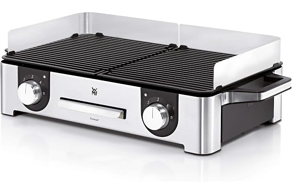 WMF LONO 415280011 Elektrisk grill, Silver, Svart, 50 x 28 x 18 cm, 2400 watt