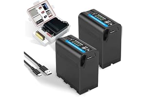 HUAENG 2 Stück 10800mAh Akku für Sony NP-F970 NP-F980 NP-F960 NP-F950 NP-F930 NP-F550 NP-F570 NP-F750 Ersatzakku für Sony Handycams, Field Monitor, Videoleuchte