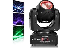DELIBANG 60W Tête Mobile Lyre LED RGBW Lumière de Scène DMX512 Moving Head Beam Spot Projecteur pour le Mariage, la Fête, Disco