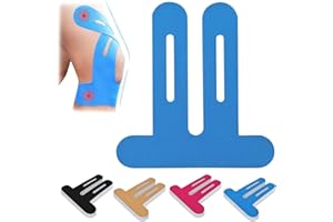 QAZANTEIAR 10pezzi Kinesio Tape,kinesio taping ginocchio,tape ginocchio Blu,Pretagliato/impermeabile/traspirante/ipoallergenico/ultraelastico/ultra adesivo/Specialista per la protezione del ginocchio