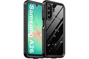 Ezanmull für Samsung Galaxy A26 5G wasserdichte Hülle mit integriertem Kamera- und Displayschutz, [IP68 wasserdicht] [Militärischer Fallschutz], 360° Vollschutz-Unterwasserhülle für A26 (Schwarz)