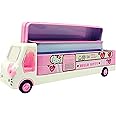 AdiChai Hello Kitty Bus Pencil Box with Three Level Storage Capacity,Inside sharpner, Cartoon Printed,School Box with Moving Tyre Gift for Kids ( Metal) , (Set of 1 - Random Colour), Multicolor,