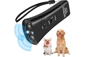 LENGDENG Anti Barking Device Ultrasonic Dog Deterrent Control Sonic Bark Deterrent Stop Waterproof Mini Outdoor Deterrent Rechargeable with 3 in 1 Bark Control Tool Frequency Levels Humanized and Safe