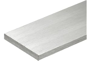 sourcing map 316L Stainless Steel Flat Bar 100mm Length 40mm Width 5mm Thickness Metal Strips Brushed Finish for DIY Kitchen Craft Machinery Building Chemical Industry, 2pcs