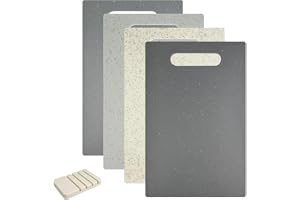 Ravytha 4-delad Snijplank Set Plast, Frukostplankor, Köksskärbräda, Diskmaskinbeständiga Plankor, Snijmattan Kök, med Fot, St