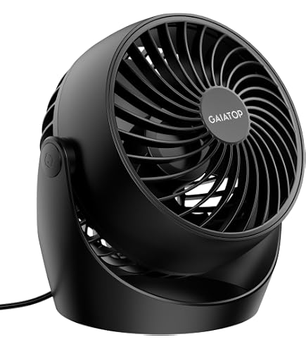 TOUGH MASTER Tischventilator 20 Cm – 3 Stufen, Neigbar, Wandmontierbar & Leistungsstark