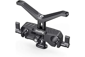 (Nuova Versione) SMALLRIG DSLR 15mm Supporto Lente Long Lens Support con Dual Rod Clamp - 2680