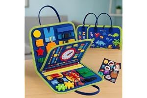 Toy Imagine Montessori Busy Board and Sensory Activity Book for Toddlers | Learning binder and travel toy with hands-on sensory activities for ages 1–4, ideal for birthdays and Diwali gifting