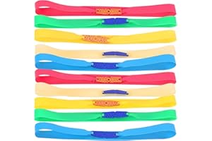 KDAMGOQE Bracciale a Fionda Senza Telaio da 10 Pezzi di Ricambio con Tubi di Ricambio in Gomma silenziosa per la Caccia, Bande di Sostituzione delle fiste Colorate in Modo Casuale