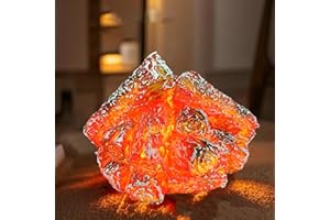 CHENBOOW Lanterne de Cheminée,Bûches LED Artificielles,Simulation Lampe à Charbon,LED Artificielle Bois,Simulation Flamme,Lampe LED au Charbon,pour la Décoration de Salon à l'Intérieur de la Maison