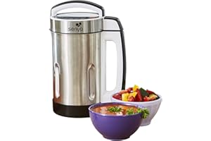 Senya Blender Chauffant, Mixeur Electrique Multifonction INOX, Cook & Heat, Multifonction Soupes - Smoothies - Compotes 1.6L et 1150 W, SYCP-HB002