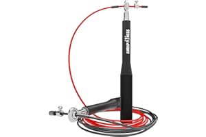 AMRAP FITNESS Corde a Sauter Professionnelle / Jump Rope Pro Ajustable pour vos entrainements Crossfit Fitness Musculation Boxe et autres sports de combat, Homme & Femme + Housse de transport
