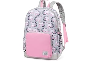 VASCHY Zaino Bambina, Zainetto Bambina Zaino Gatti Grande Zainetto Asilo Bambino Zaino Scuola Elementare con Fascia Toracica Zaino Bimba Leggera Zaino Ragazza Regalo Bambina