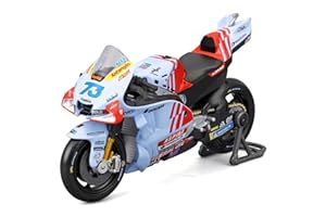 Maisto Ducati Desmosedici GP24 Moto GP Team Gresini Racing 2024 ALEX MARQUEZ 73 - Modello Moto Scala 1:18 - colore azzurro