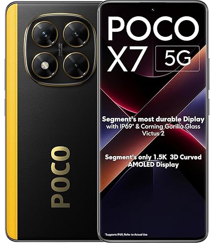 POCO X7 Pro 5G, Yellow (12GB, 256GB) : Amazon.in: Electronics